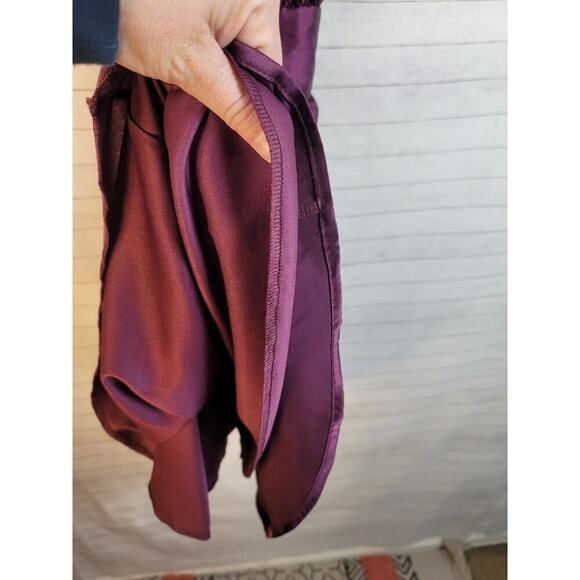 LUCY IN THE SKY WAVERLY SATIN MINI DRESS IN PURPLE, SZ LARGE - Picture 11 of 16